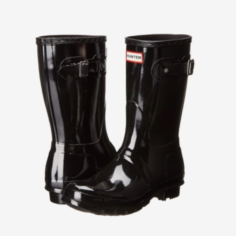 Hunter Womens Original Short Black Glossy Boot